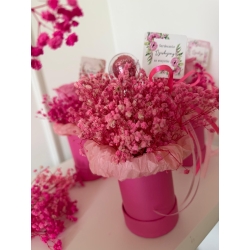 Flower Box Zakończenie Roku Dla Nauczyciela "Różowe Słodkie Podziękowanie "